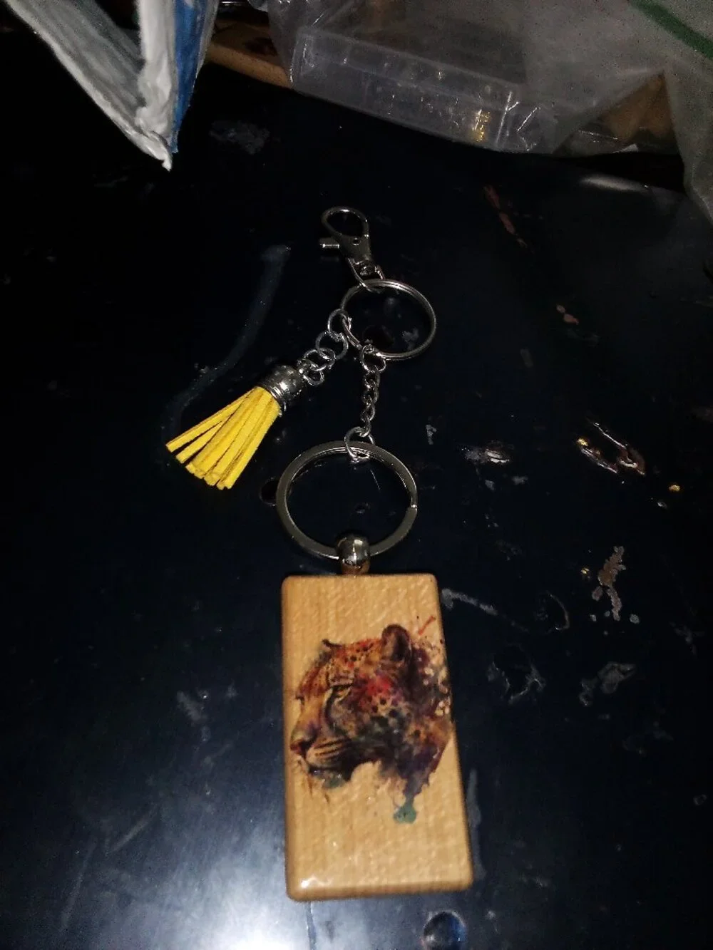 Jaguar Head Bag Charm with Tassell